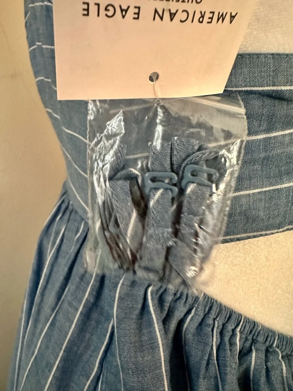 NWT American Eagle Blue Stripe Romper - Picture 4 of 5